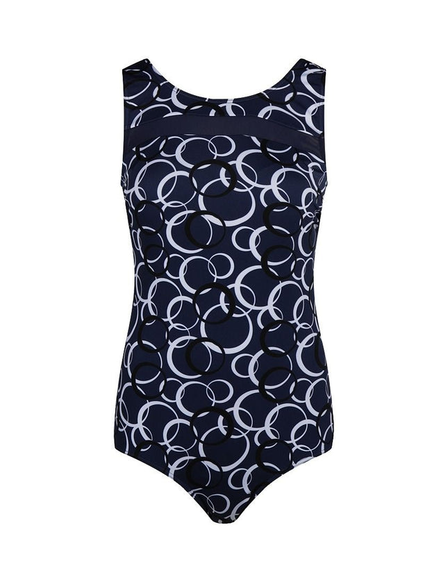 Mila Chloorbestendig Badpak Cirkels X51280-23CHL navy navy