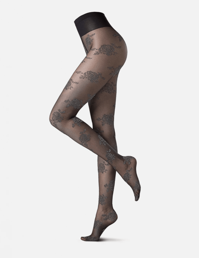 Oroblu fantasie panty Silver rose