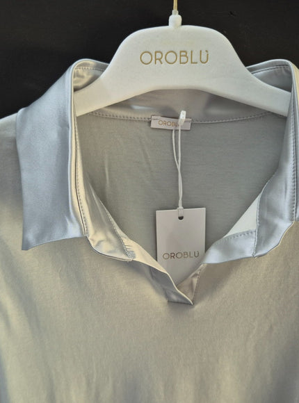 Oroblu Perfect Line Cotton American Polo VOBT67383 – Blue, detail