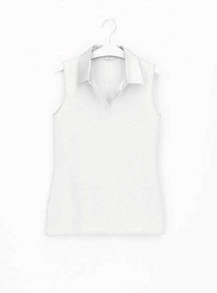 Oroblu Perfect Line Cotton American Polo VOBT67383 – White, voorkant