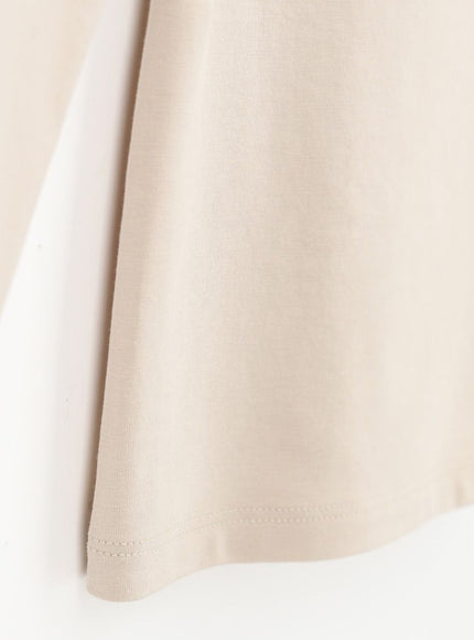 Oroblu Perfect Line Cotton Polo Shirt VOBT01677 – Sand - HW24, detail