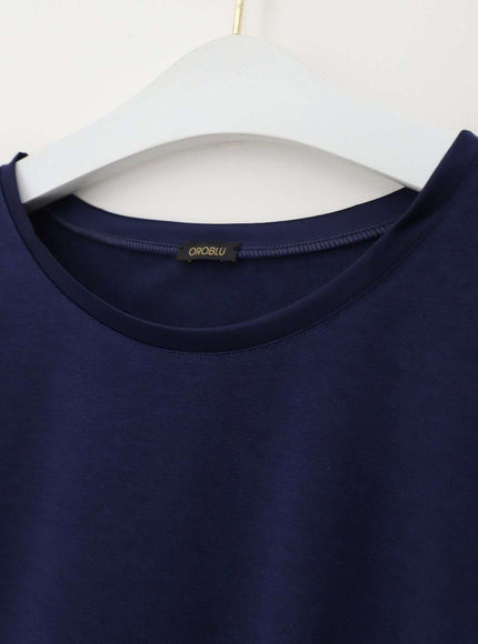 Oroblu Perfect Line Cotton T-Shirt Long VOBT01676 – Blue, detail