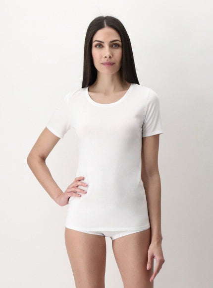 Oroblu Perfect Line Cotton - T-Shirt VOBT016 VOBT01675 – White