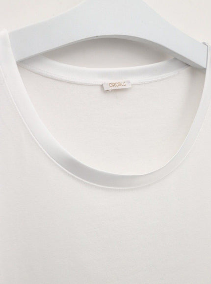 Oroblu Perfect Line Cotton - T-Shirt VOBT016 VOBT01675 – White, detail