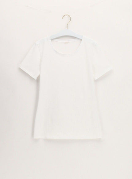 Oroblu Perfect Line Cotton - T-Shirt VOBT016 VOBT01675 – White, voorkant