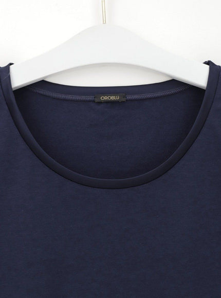 Oroblu Perfect Line Cotton - T-Shirt VOBT016 VOBT01675 – Blue, detail