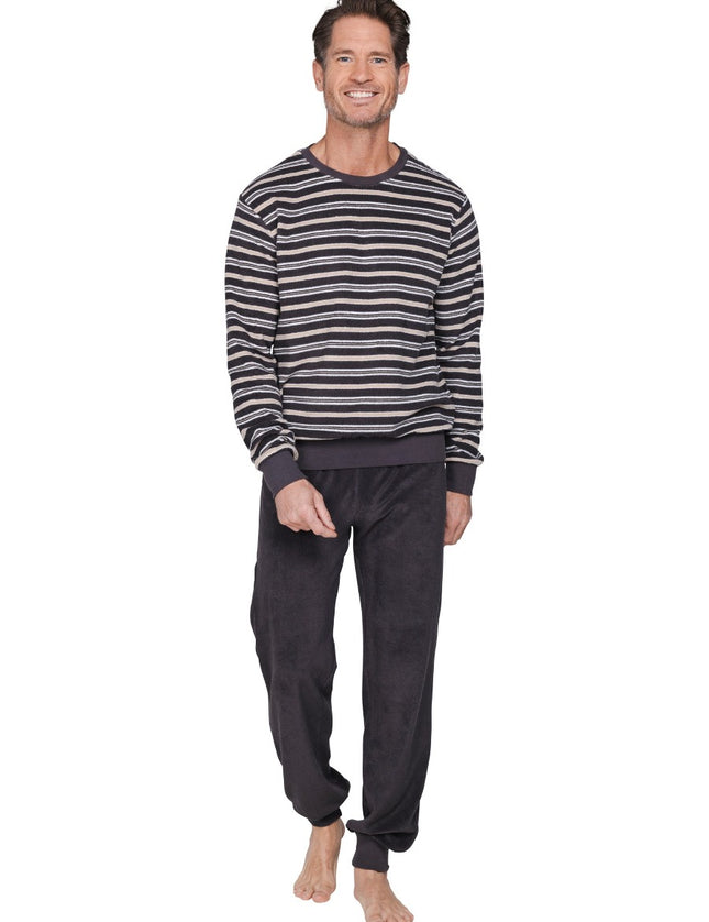 Pastunette for Men heren badstof pyjama 122262-506-1 920 brown