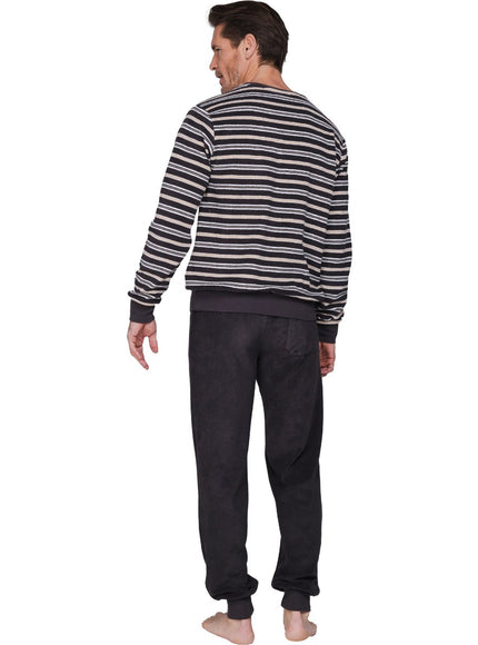 Pastunette for Men heren badstof pyjama 122262-506-1 920 brown