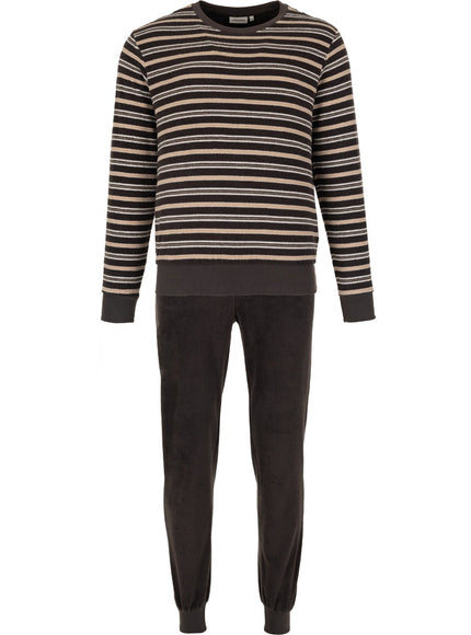 Pastunette for Men heren badstof pyjama 122262-506-1 920 brown