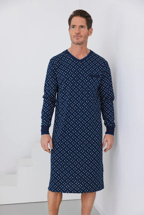 Pastunette for Men heren nachthemd 112262-516-1 520 dark blue