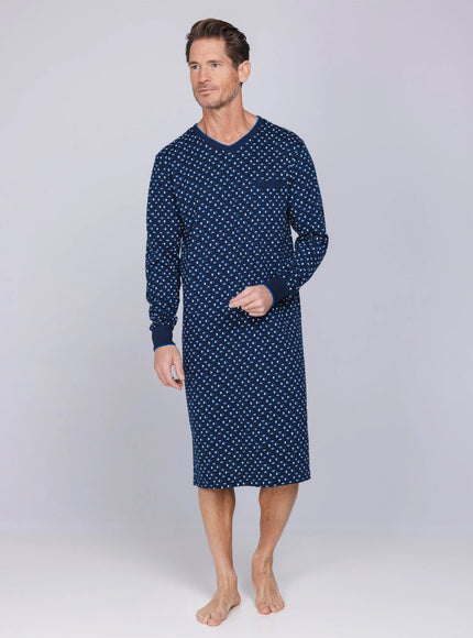 Pastunette for Men heren nachthemd 112262-516-1 520 dark blue