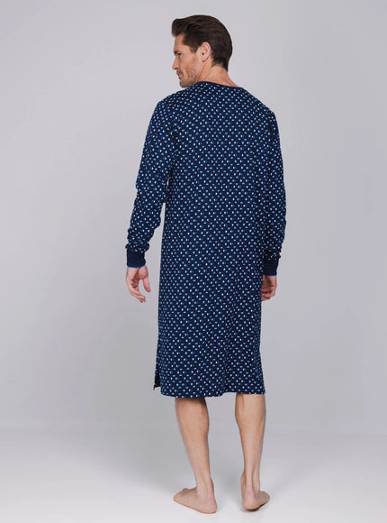 Pastunette for Men heren nachthemd 112262-516-1 520 dark blue