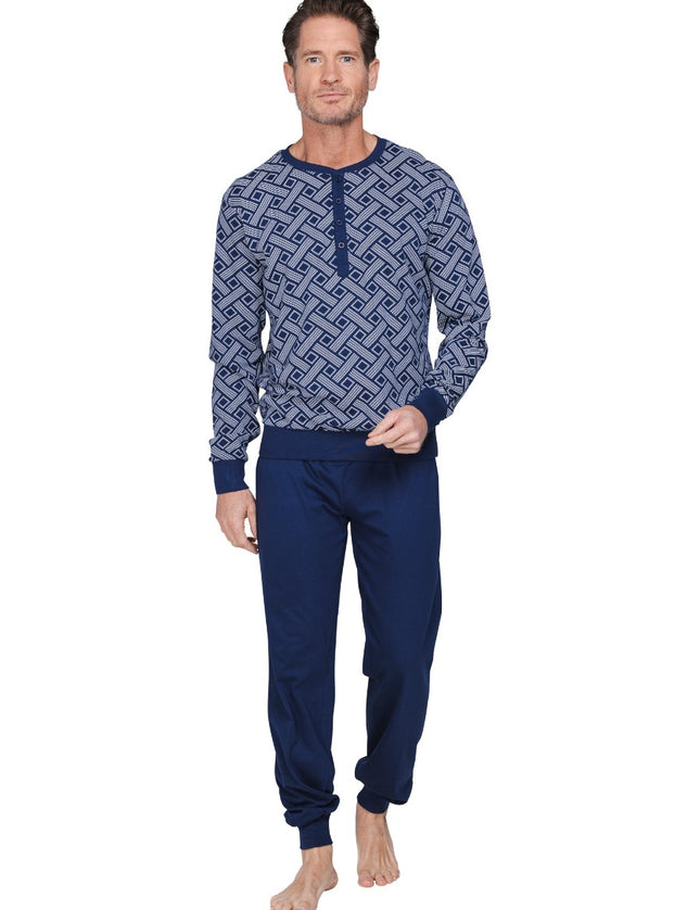 Pastunette for Men heren pyjama 122262-514-1 520 dark blue