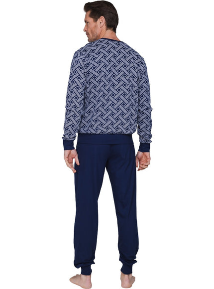 Pastunette for Men heren pyjama 122262-514-1 520 dark blue