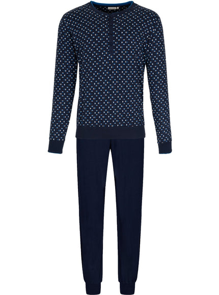 Pastunette for Men heren pyjama 122262-516-1 520 dark blue – voorkant