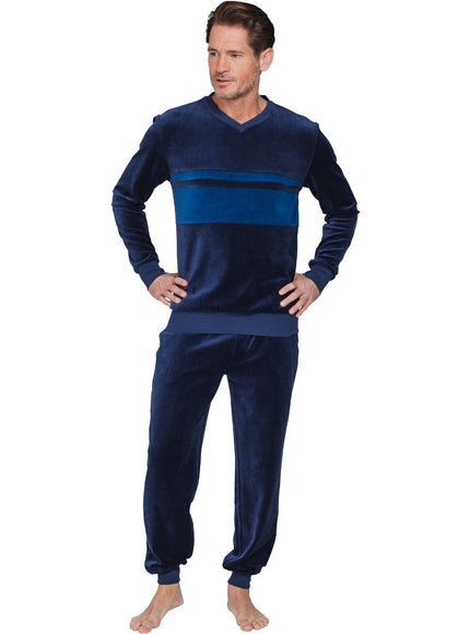 Pastunette for Men heren pyjama 122262-526-1 520 dark blue