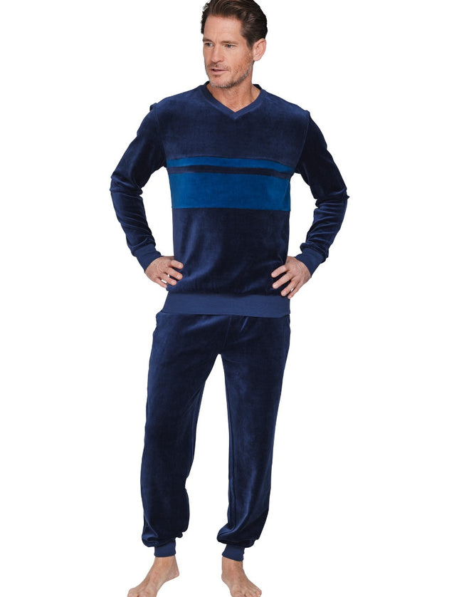 Pastunette for Men heren pyjama 122262-526-1 520 dark blue