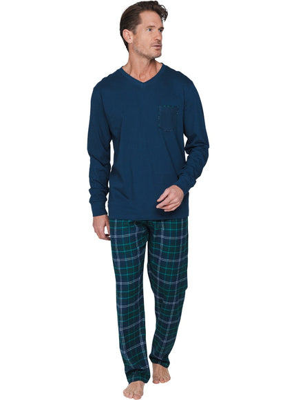 Pastunette for Men heren pyjama 122262-540-1 520 dark blue