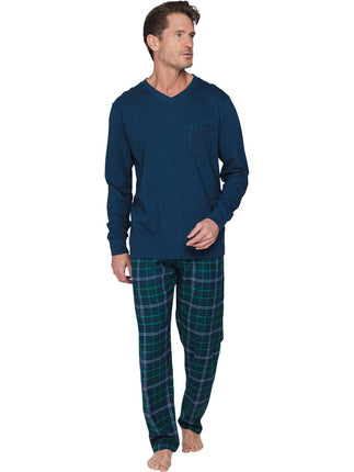 Pastunette for Men heren pyjama 122262-540-1 520 dark blue