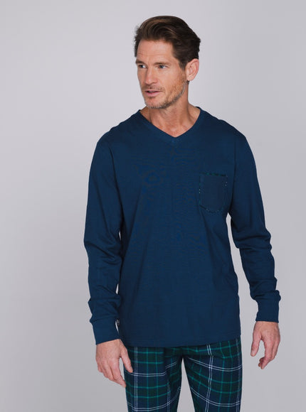 Pastunette for Men heren pyjama 122262-540-1 520 dark blue