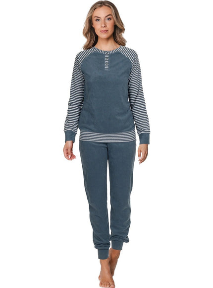 Pastunette Dames badstof  Pyjama 121199-104-1 520 dark blue
