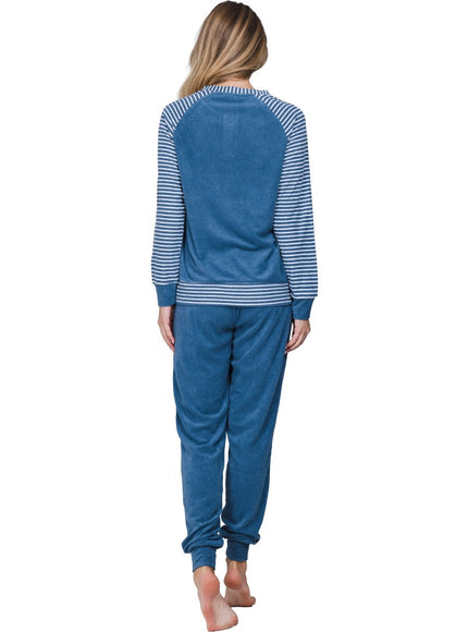 Pastunette Dames badstof  Pyjama 121199-104-1 520 dark blue