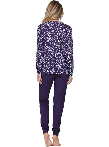 Pastunette Dames Pyjama 121262-176-1 420 Dark purple