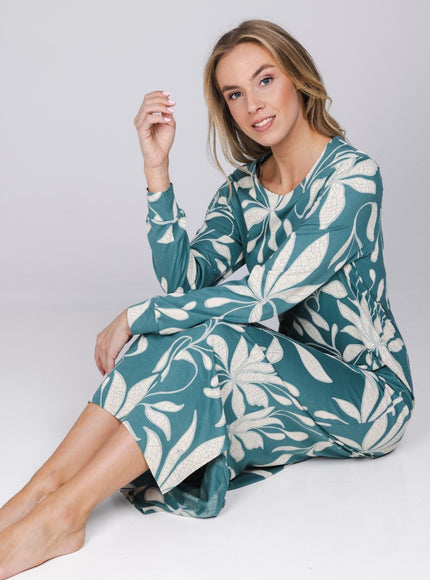Pastunette Extra lang nachthemd 111262-124-2 720 dark green