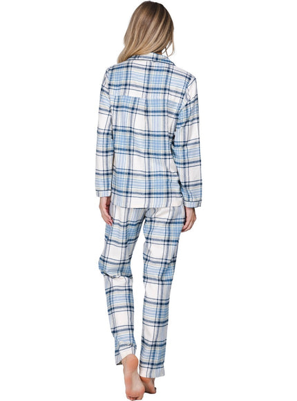 Pastunette Flanellen doorknoop Pyjama 121262-162-1 510 blue