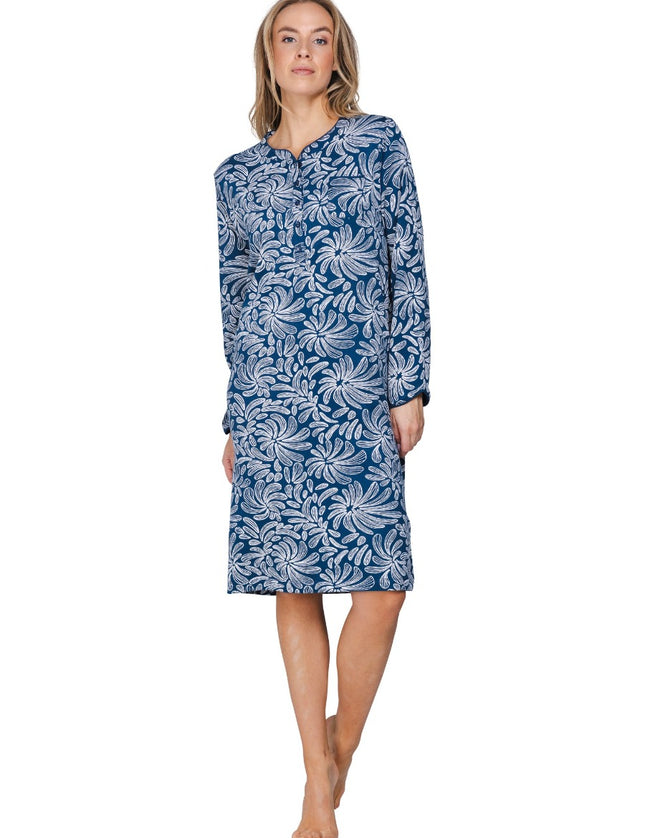 Pastunette  lang nachthemd 111262-154-1 520 dark blue