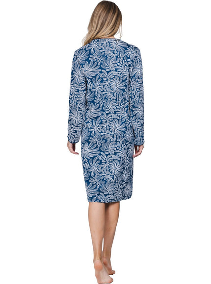 Pastunette  lang nachthemd 111262-154-1 520 dark blue