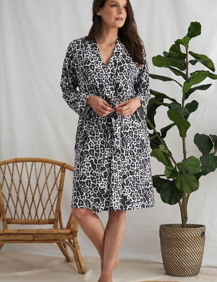 Pretty You London Bamboo Kimono Print luxe Leopa Luxe Leopard