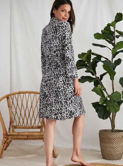Pretty You London Bamboo Kimono Print luxe Leopa Luxe Leopard