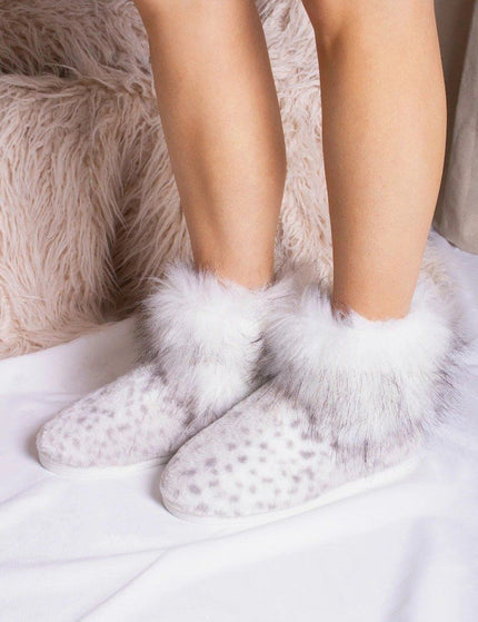 Pretty You London Fern Slof  snow leopa snow leopard