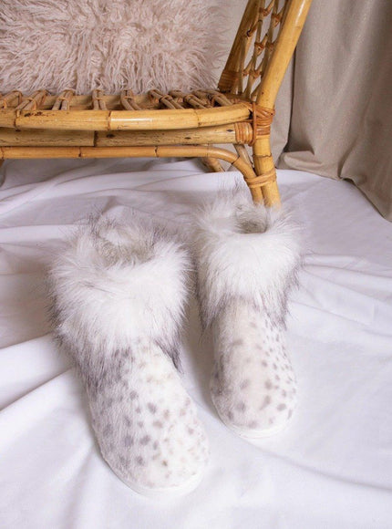 Pretty You London Fern Slof  snow leopa snow leopard