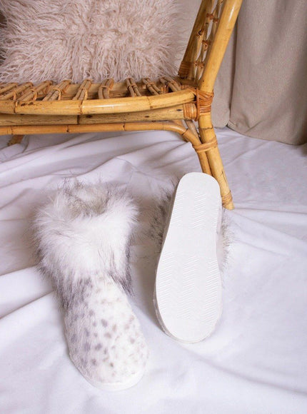 Pretty You London Fern Slof  snow leopa snow leopard