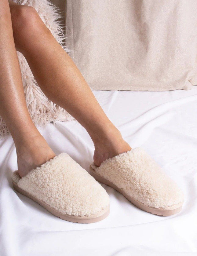 Pretty You London Sheepskin Jude Slof