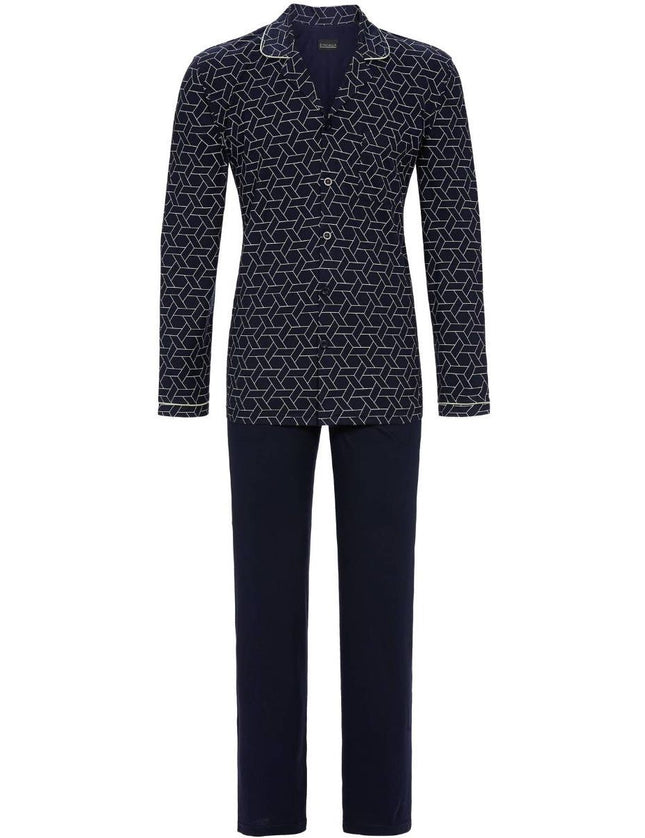 Ringella heren Doorknoop Pyjama 4541204 240 Dark navy