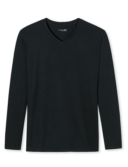 Schiesser 163846 m&r T-shirt 1/1 mouw 0 Zwart – voorkant
