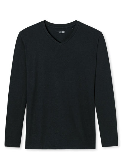 Schiesser 163846 m&r T-shirt 1/1 mouw 0 Zwart – voorkant