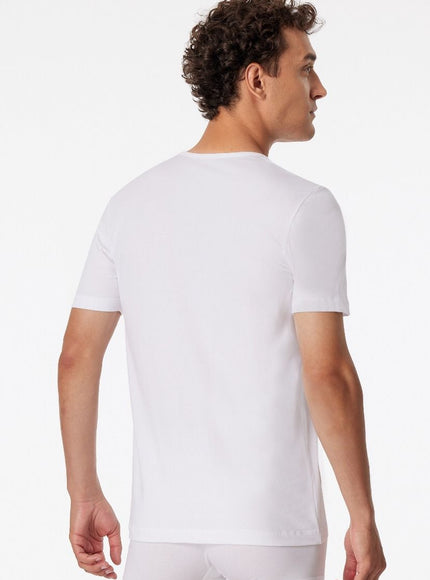 Schiesser 2 pack 95-5 T-Shirt Ronde hals 174997 – weiss, op model