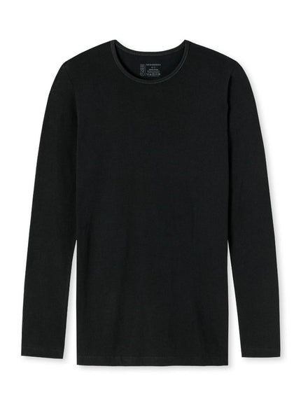 Schiesser 95-5 Shirt lange mouw 173812 – Zwart