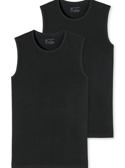 Schiesser 95/5 Tanktop ronde hals 173980 – Zwart