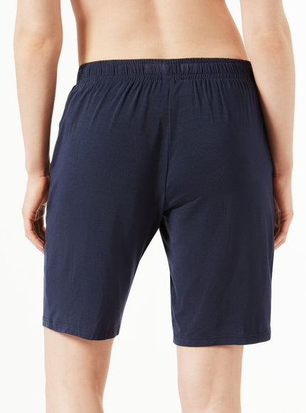 Schiesser Dames Bermuda Mix en relax 175479 800 blau – op model