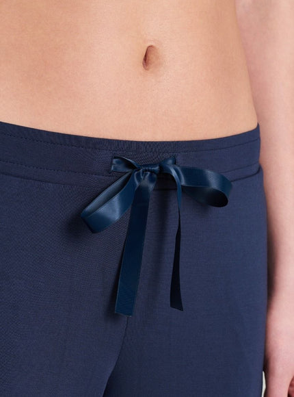 Schiesser Dames Mix en Relax lange broek 175480 800 blau – detail