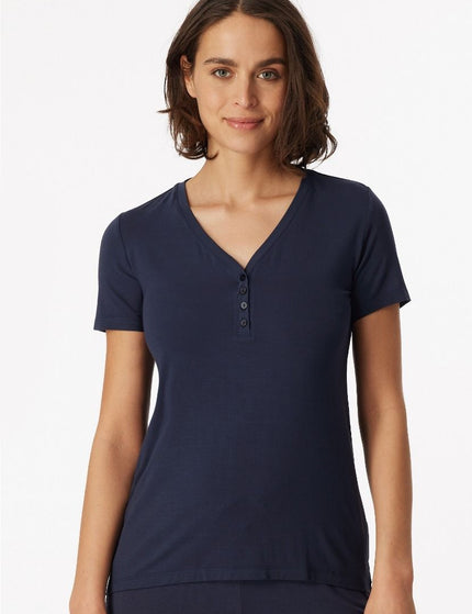 Schiesser Dames Mix en Relax T-Shirt 175476 – blau