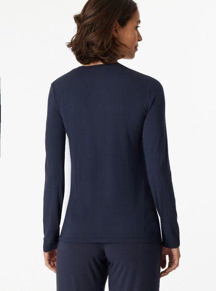 Schiesser dames Mix & relax Shirt 1/1 175478 – Blauw