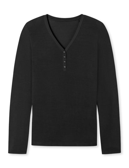 Schiesser dames Mix & relax Shirt 1/1 175478 – Zwart