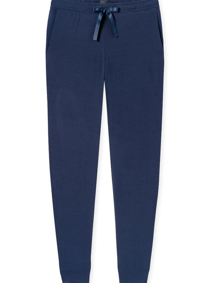 Schiesser Dames Mix&Relax lange broek 175481 800 Blauw – voorkant