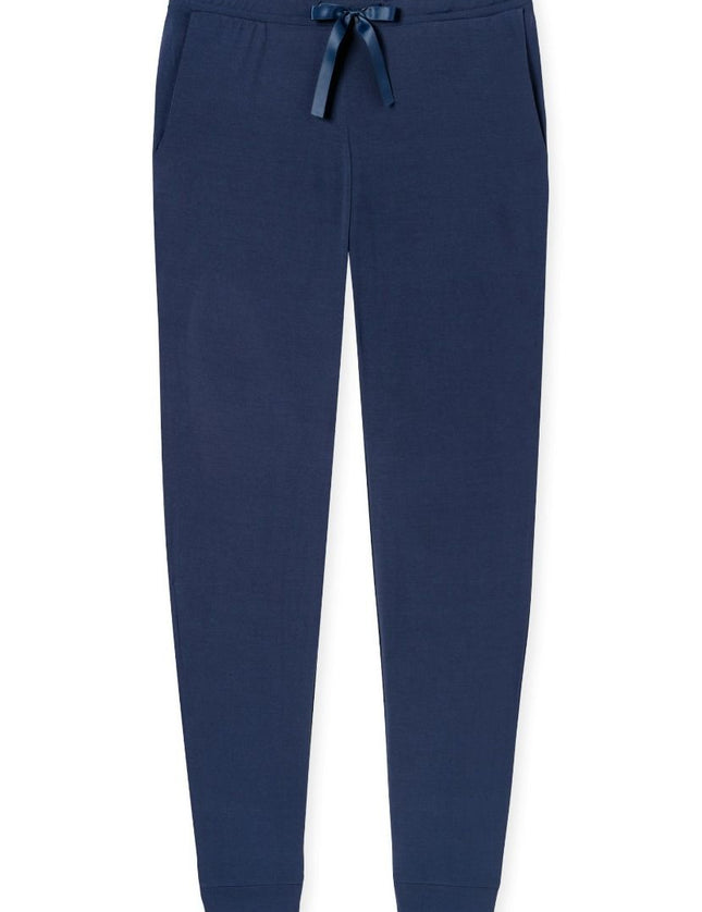 Schiesser Dames Mix&Relax lange broek 175481 800 Blauw – voorkant